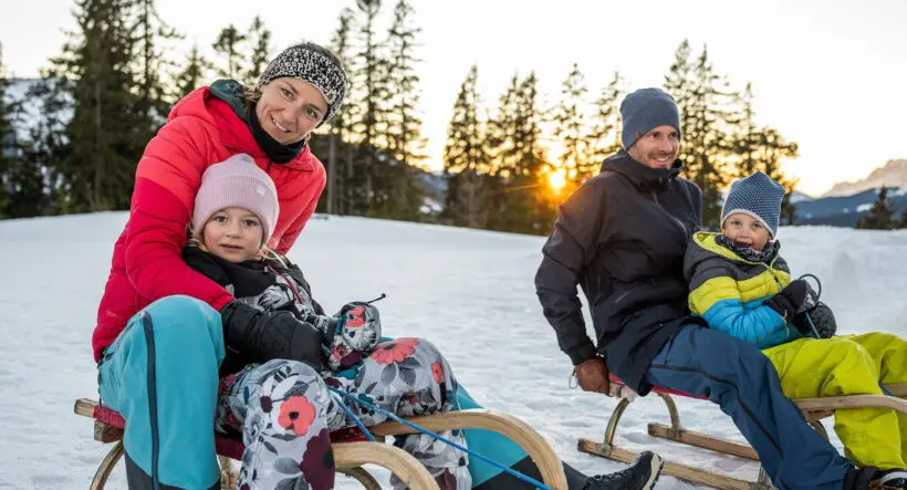 Rodeln im Winterurlaub in Filzmoos, Ski amadé